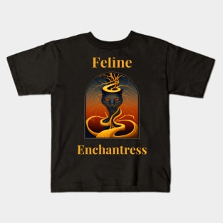 Feline Enchantress Kids T-Shirt